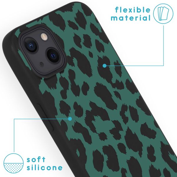 imoshion Design hoesje iPhone 13 - Luipaard - Groen / Zwart