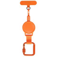 imoshion Uittrekbare Kabel met Karabijnhaak en Telefoonpad - Anti-diefstal Telefoonkoord - Oranje