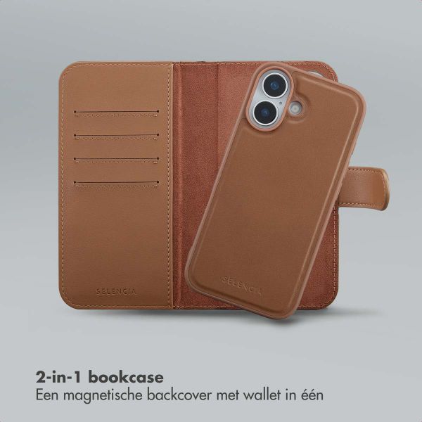Selencia Olyn Uitneembare Bookcase met MagSafe Apple iPhone 17 - Bruin