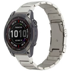 Accezz Mat Titanium bandje  - Garmin 22 mm aansluiting - Titanium