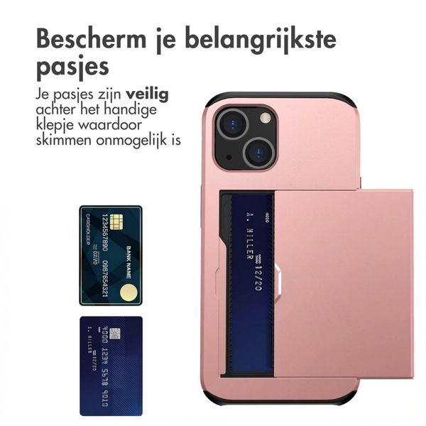 imoshion Backcover met pasjeshouder Apple iPhone 14 - Rosé Goud