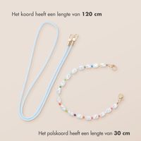 imoshion Gekleurde Telefoonkoorden set met Parels - Lichtblauw