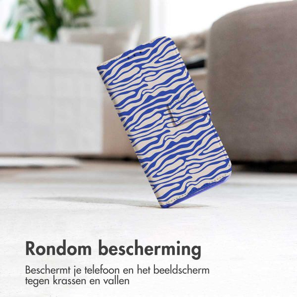 imoshion Design Bookcase Samsung Galaxy S10e - White Blue Stripes