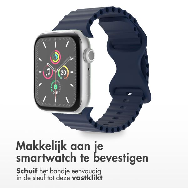 imoshion Athletic siliconenbandje Apple Watch Series 1 t/m 9 / SE (38/40/41 mm) | Series 10 / 11 (42 mm) - Donkerblauw