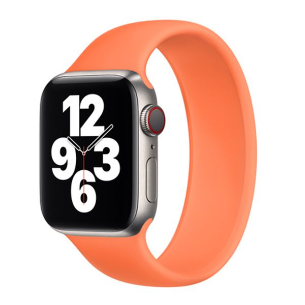 Apple Solobandje Apple Watch Series 1-10 / SE / Ultra (2) - 42/44/45/46/49 mm - Maat 7 - Kumquat