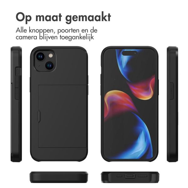 imoshion Backcover met pasjeshouder Apple iPhone 15 Plus - Zwart