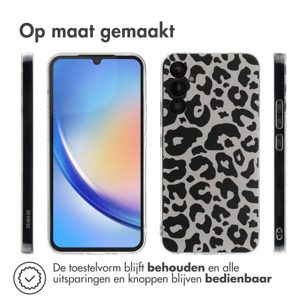 imoshion Design hoesje Samsung Galaxy A34 (5G) - Leopard Transparent