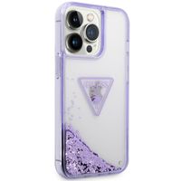 Guess Liquid Glitter Backcover iPhone 14 Pro Max - Paars