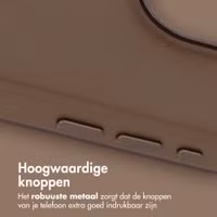 Accezz MagSafe Leather Backcover Apple iPhone 15 Pro - Coffee Brown