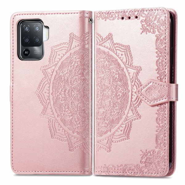 imoshion Mandala Bookcase Oppo A94 (5G) - Rosé Goud