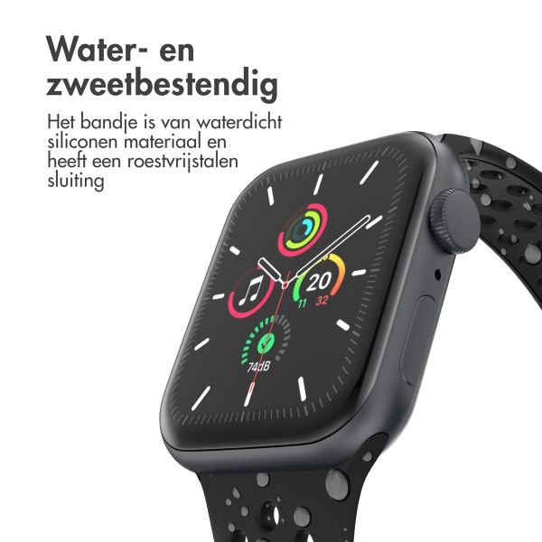 imoshion Sport⁺ bandje Apple Watch Series 1 t/m 9 / SE (38/40/41 mm) | Series 10 / 11 (42 mm) - Maat S/M - Zwart