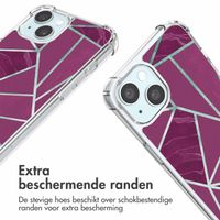 imoshion Design hoesje met koord Apple iPhone 15 - Bordeaux Graphic