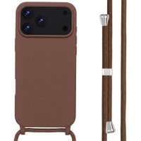 imoshion Siliconen hoesje met koord Apple iPhone 18 Pro / 17 Pro - Bruin