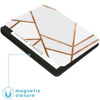imoshion Design Slim Hard Case Bookcase Amazon Kindle (2024) / Amazon Kindle (2022) 11th gen - White Graphic