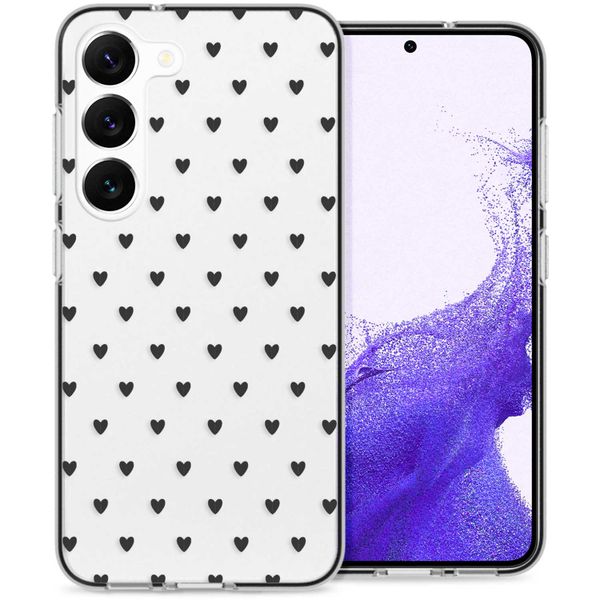 imoshion Design hoesje Samsung Galaxy S23 - Hartjes - Zwart