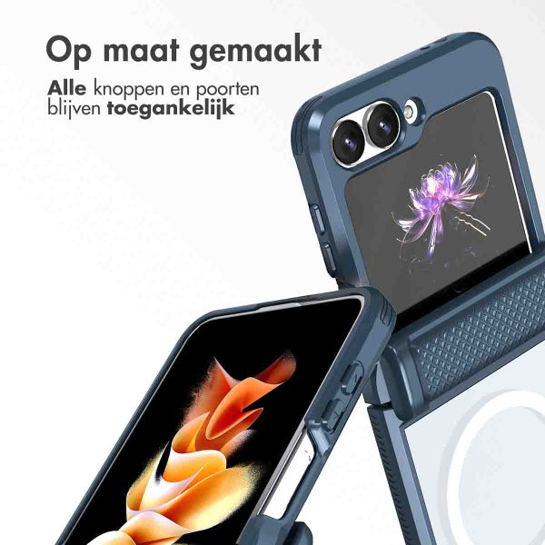 imoshion Rugged Clear Backcover met MagSafe Samsung Galaxy Z Flip 6 - Donkerblauw