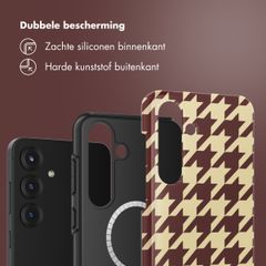 Selencia Vivid Backcover met MagSafe Samsung Galaxy S25 - Pied-de-Poule