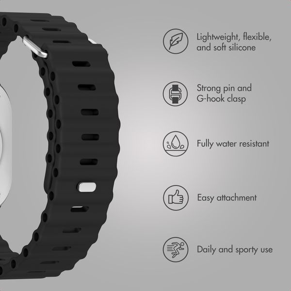 Accezz Ocean band Apple Watch | 44/45/46/49 mm - Black