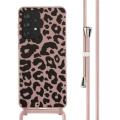 imoshion Siliconen design hoesje met koord Samsung Galaxy A33 - Animal Pink