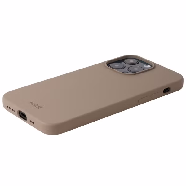 Holdit Silicone Case Apple iPhone 15 Pro Max - Mocha Brown