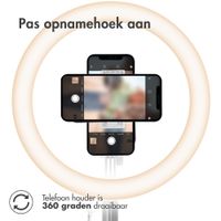 imoshion Ring LED Light - Ringlamp telefoon - Ringlight met statief - Verstelbaar - Wit