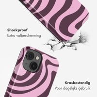 Selencia Vivid Backcover Apple iPhone 14 - Wavy Swirl Pink Plum