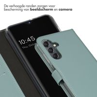 Selencia Echt Leren Bookcase Samsung Galaxy A25 (5G) - Air Blue