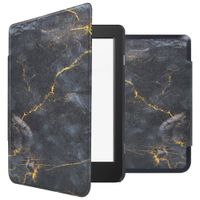 imoshion Design Slim Hard Case Sleepcover Kobo Nia - Black Marble