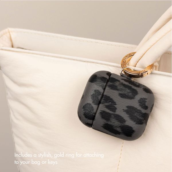 Selencia Sabi case leopard print  Apple AirPods 1 / 2 - Midnight Black
