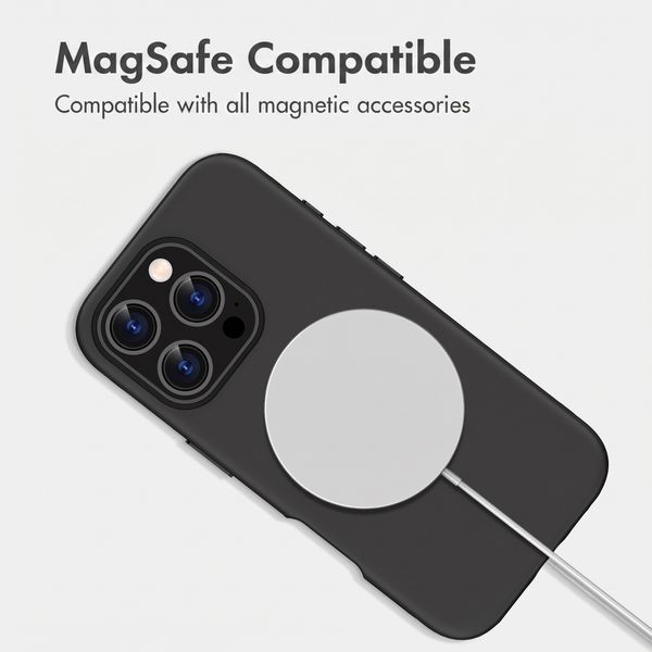 imoshion Colour Back Cover with Thin MagSafe Ring Apple iPhone 16 Pro - Black