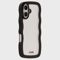 Holdit Wavy Case Apple iPhone 16 Plus - Black / Transparent