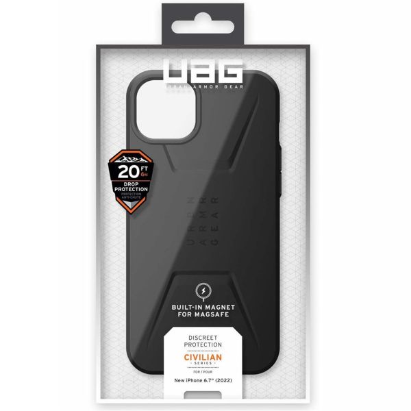 UAG Civilian Backcover MagSafe Apple iPhone 14 Plus - Zwart
