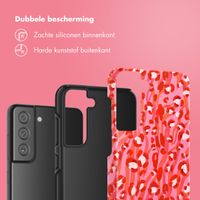 Selencia Vivid Tough Backcover Samsung Galaxy S21 FE - Wild Spots Lipstick
