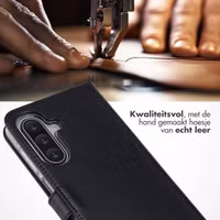 Selencia Echt Leren Bookcase Samsung Galaxy A17 - Zwart