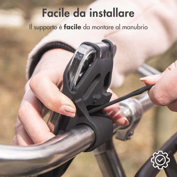 imoshion Siliconen Telefoonhouder Fiets - Universeel - Zwart