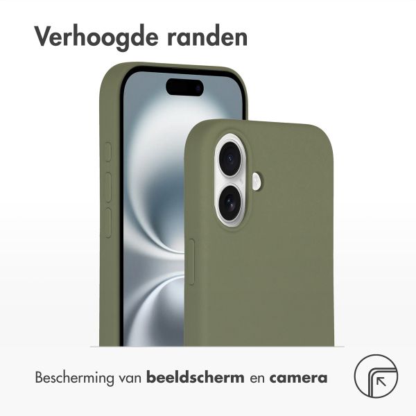 Accezz Liquid Silicone Backcover met MagSafe Apple iPhone 16 Plus - Cooper Green