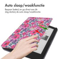 imoshion Design Slim Hard Case Bookcase Kobo Clara HD - Flower Watercolor