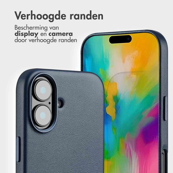 Accezz Leather Bookcase 2-in-1 met MagSafe Apple iPhone 16 - Nightfall Blue