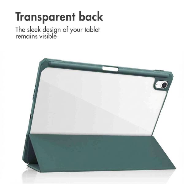 imoshion Trifold Hard Case Book Cover Apple iPad Air 11 inch (2026) M4 / (2025) M3 / (2024) M2 / Air 5 (2022) / Air 4 (2020) - Green