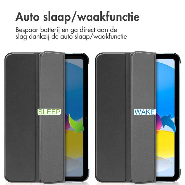 imoshion Trifold Bookcase Apple iPad 11 (2025) 11 inch A16 / iPad 10 (2022) 10.9 inch - Zwart