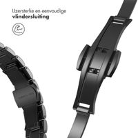 Selencia Slim Steel schakelbandje Apple Watch Series 1 t/m 9 / SE (38/40/41 mm) | Series 10 / 11 (42 mm) - Zwart