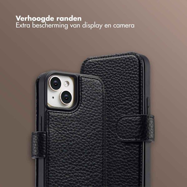 Selencia Riva Bookcase met MagSafe en Koord Apple iPhone 15 - Zwart