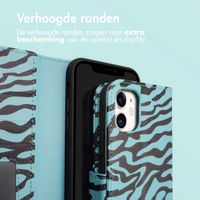 imoshion Design Bookcase Apple iPhone 11 - Black Blue Stripes