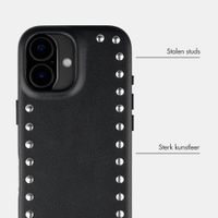 Selencia Studs Backcover met MagSafe Apple iPhone 16 - Velvet Black