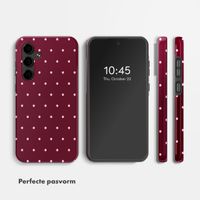Selencia Vivid Backcover Samsung Galaxy S24 FE - Happy Dots Burgundy