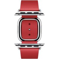 Apple Leather Band Modern Buckle Apple Watch Series 1 t/m 9 / SE (38/40/41 mm) | Series 10 (42 mm) - Maat L - Scarlet