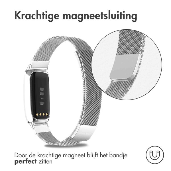 imoshion Milanees magnetisch bandje Fitbit Luxe - Maat S - Zilver