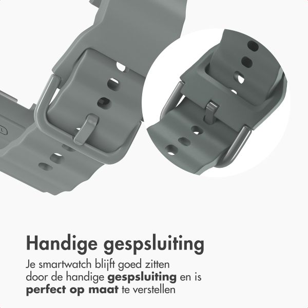 imoshion Wave Siliconenband Samsung Galaxy Watch 8 (40/44mm) / Classic (46mm) - Donkergrijs