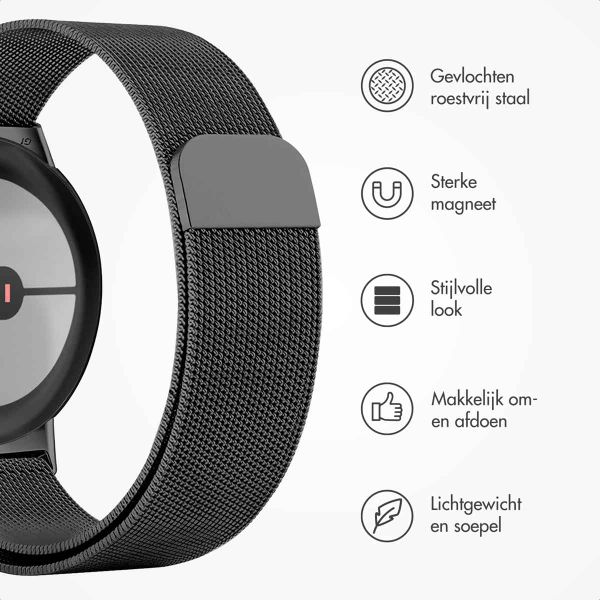 imoshion Milanees magnetisch bandje Google Pixel Watch / Watch 2 / Watch 3 / Watch 4 (41 mm) - Zwart