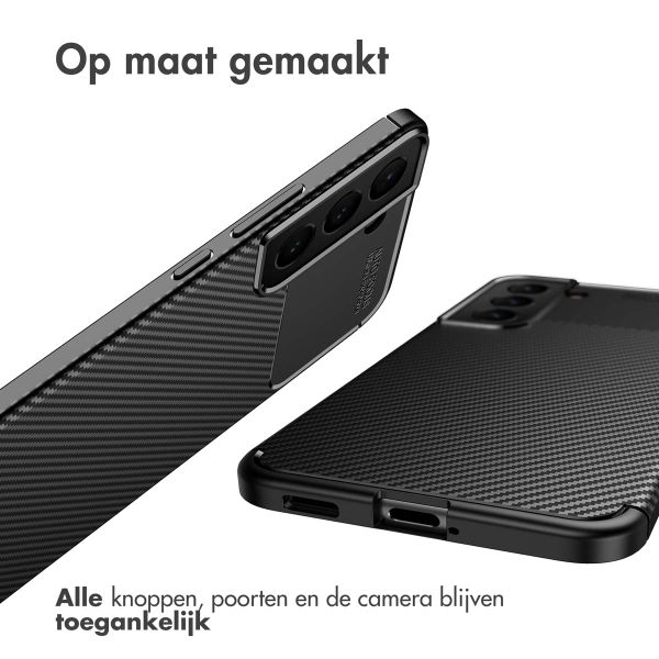 imoshion Carbon Softcase Backcover Samsung Galaxy S22 Plus - Zwart